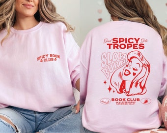 Spicy Romance Reader Book Club Sudadera Bookish Camisa Dark Romance Libro Merch Lectura Galentines Booktok Merch Libro Suéter literario