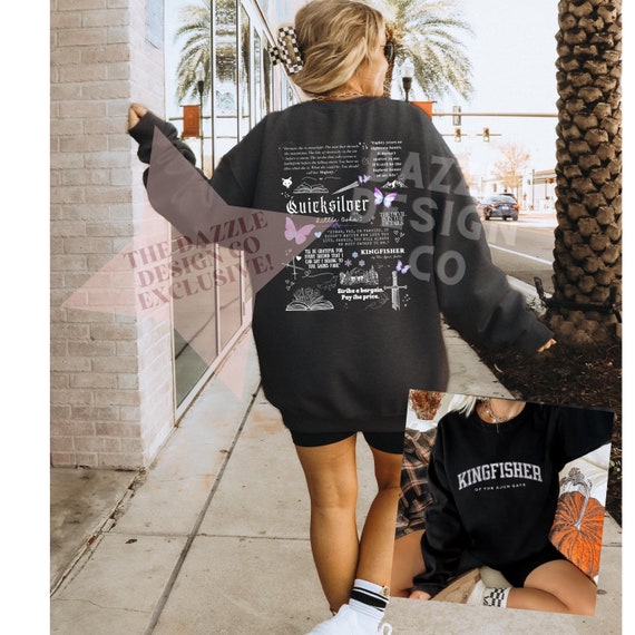 Quicksilver Book Sweatshirt Fantasy Bookish Merch Inspired Callie Hart Kingfisher Fantasy Novel Apparel Romantasy Gift Bookish Crewneck Etsy