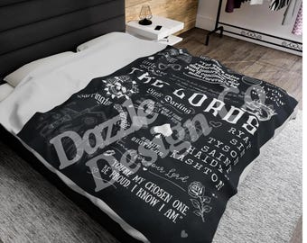 Officially Licensed LORDS Velveteen Blanket, Dark Romance Reader Blanket, Shantel Tessier Merch, Barrington University Cozy Reading Throw