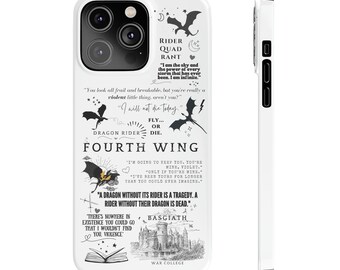 Bookish Dragon iphone pro max 14 Caso Bookish Phone Case Bookish Fantasy Reader Estuche de regalo Dragon Rider War College