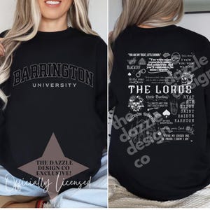 Officially Licensed Barrington University Crewneck Sweatshirt Sinner Ritual Book Sweatshirt Grey Dark Romance Gift Sweater Novel Shantel