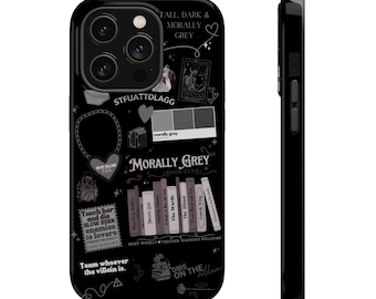 Morally Grey Iphone Pro Max 13 14 Bookish Iphone case Reader Phone Case Book Lover Dark Romance Reader Smut Bookish Gifts