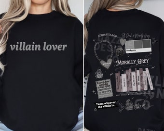 Amante del cattivo morale grigio Libro Club Camicia Dark Romance Felpa girocollo Camicia da libro Camicia da libro vintage Regalo per amante del libro Lettore Romance