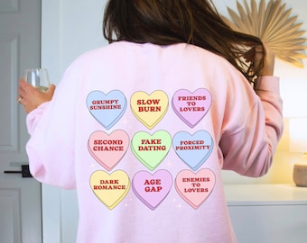 Bookish Era Book tropes crewneck shirt sweatshirt book lover romance reader shirt Enemies to Lovers reader gift
