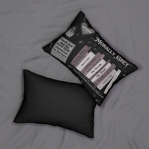 Morally Grey Bookish Pillow Reader Pillow Room Decor Book Lover Dark Romance Reader Smut Bookish Gifts Polyester Lumbar Pillow Ritual image 5