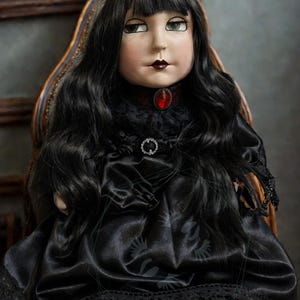 Handcrafted Victorian Gothic Doll –Inspired by Elegant Vampire Themes WWDITS Dracula Nosferatu Nadja talking dolly Film Accurate 20-24" body