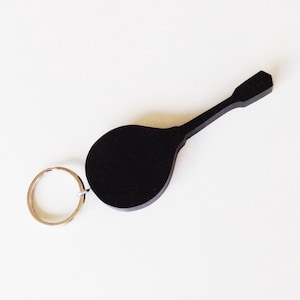 Mandolin Keychain – A-Style Mandolin Gift – Handmade from Recycled Plastic – Eco Friendly Musician Accessory – Gift Box – Stainless Ring