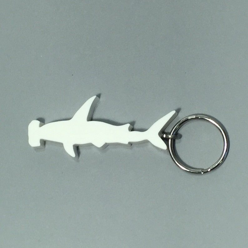 Hammerhead Shark Keychain Recycled Materials Stainless Etsy