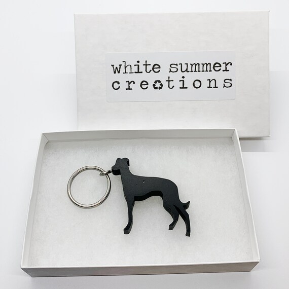 Greyhound Dog Keychain – Eco Friendly Gift for Dog Lovers – Made