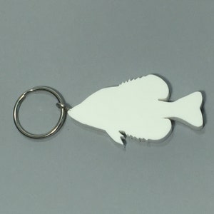 Crappie Fish Keychain – Handmade from Recycled Plastic – Eco Friendly Fishing Gift for Fishermen – Stainless Steel – Gift Box Included
