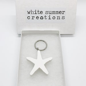 Starfish Keychain - Recycled Materials - Stainless Steel Keychain