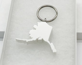 Recycled Plastic Alaska Keychain – Eco-Friendly Souvenir Gift