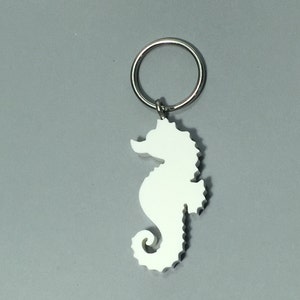 Seahorse Keychain - Recycled Materials - Stainless Steel Keychain