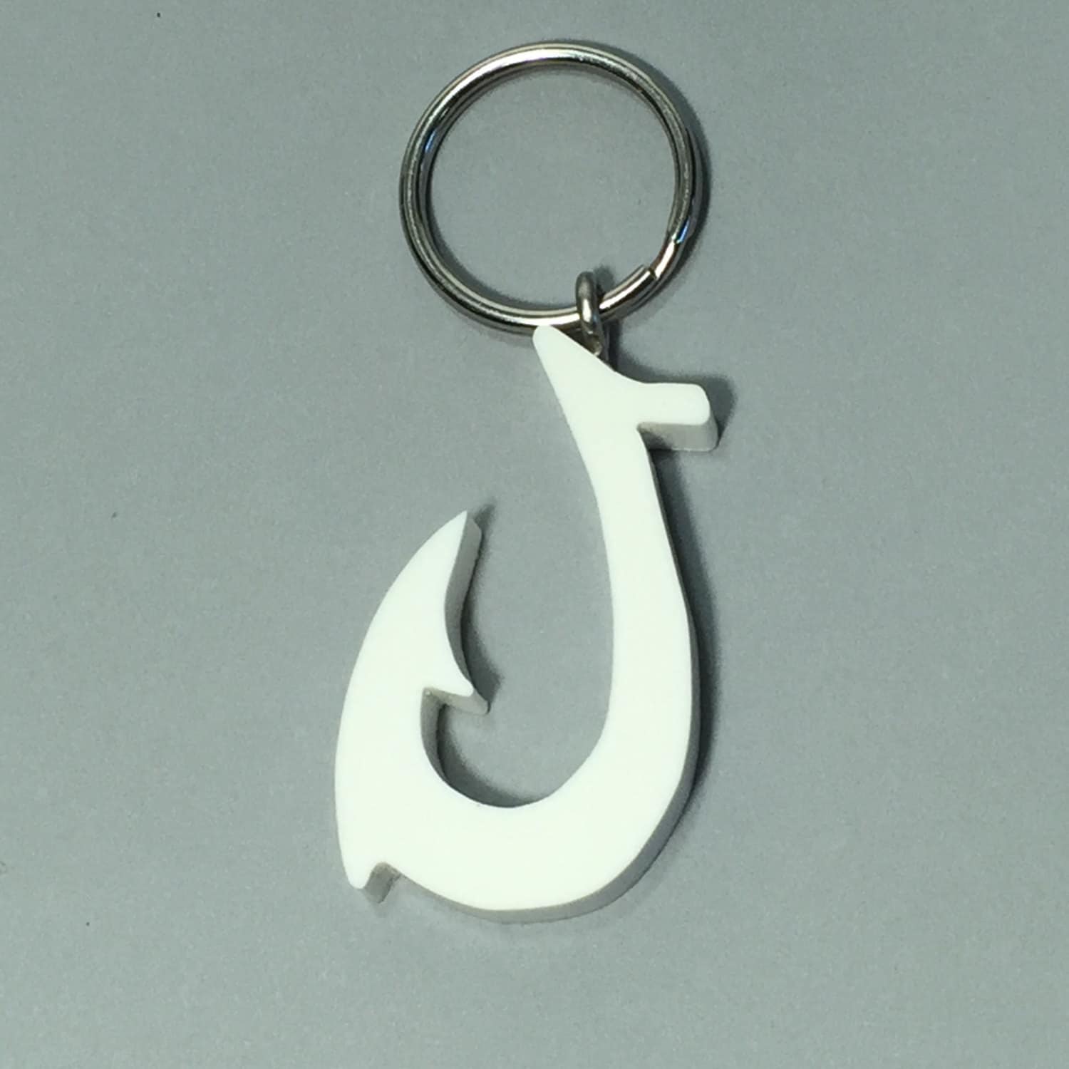 Hawaiian Fish Hook Keychain Recycled Materials Stainless Steel