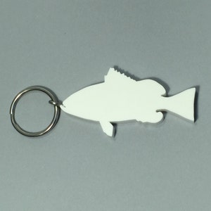 Grouper Fish Keychain – Eco Friendly Fishing Gift – Made from Recycled Plastic – Gift for Fisherman – Stainless Steel – Gift Box Included