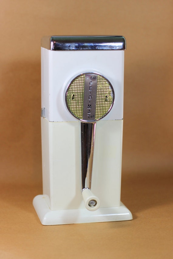 Vintage Rival Ice O Mat Hand Crank Ice Crusher 1950s White And Etsy