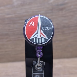 Infällbar ID-bricksrulle Dokument Digital nyckelhållare Sovjetunionens rymdprogram Sovjetunionen Hammare och skära Kavajslag Ryska Röda armén Bältesklämma