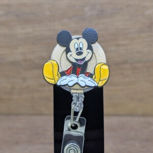 Mickey Mouse einziehbare ID-Abzeichen Reel, Alligator-Clip