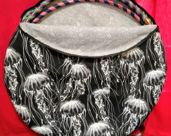 KOSTENLOSER VERSAND, Reise Hula Hooptasche mit Reißverschluss, wasserdicht, Gurte und sichere Tasche!