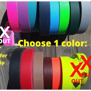 May include: A selection of Gaffer Grip tape rolls in a variety of colours, including pink, purple, teal, navy, green, and grey. The image also shows rolls of black, red, tan, brown, and orange tape. Text reads "Choose 1 colour: 1" Gaffer Grip."
