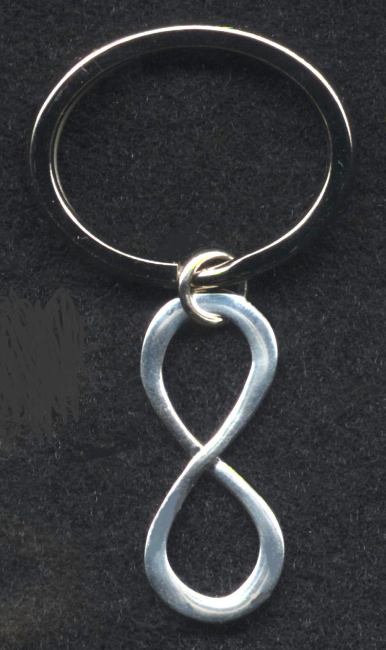 Infinity Symbol Sterling Silver Oval Key Ring Handcrafted | Etsy