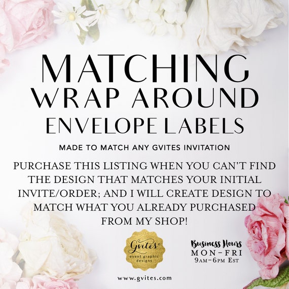 Matching Guest Address Labels - To coordinate with any Gvites design. PRINTABLE Guest & Return Avery®