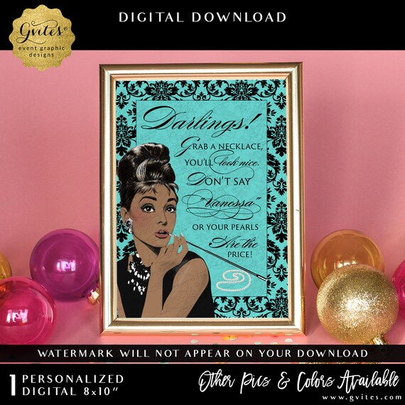 Printable Don't Say Wedding Game Personalized Bride's Name Sign Digital File 8x10"