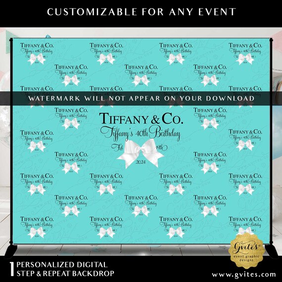 40th Birthday Personalized Backdrop 10x8' Feet Any AGE BIRTHDAY