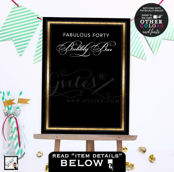 Fabulous Forty Backdrop Sign Table Dessert Cake Backdrop 36x48"