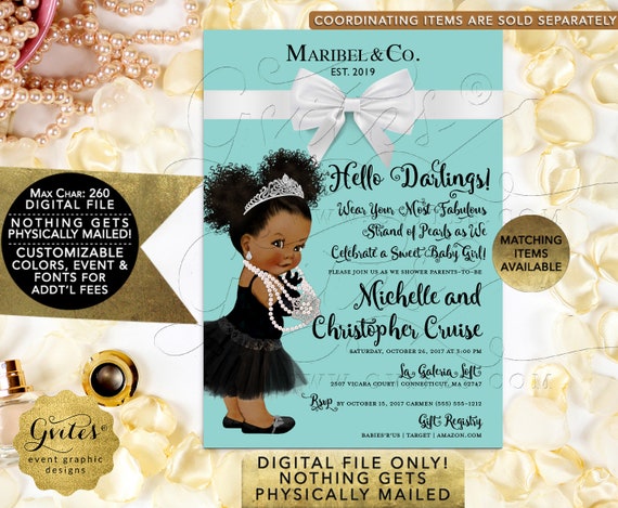 Baby Shower Girl Printable Invitation Natural Puffs Baby Co Princess Baby Shower Girl Printable Invitation Natural Puffs Baby Co Princess
