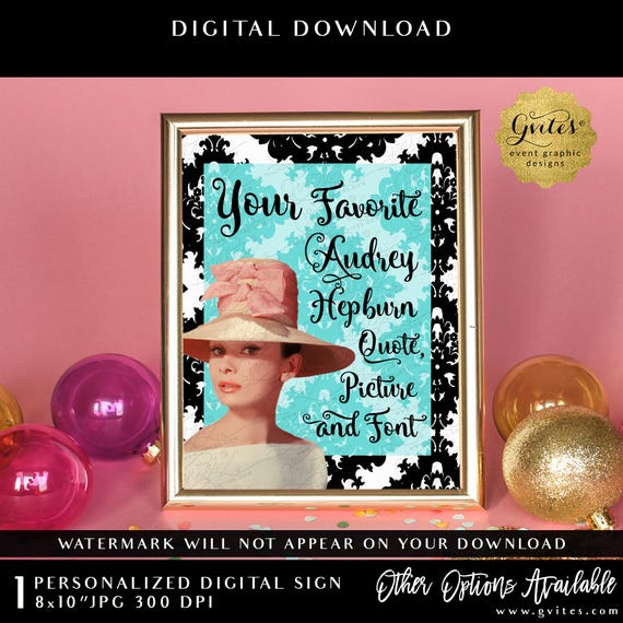 Audrey Hepburn Quote Prints | Printable Wall Art | Gifts for Her | Home Decor Art | Digital File Only JPG + PDF 8x10"
