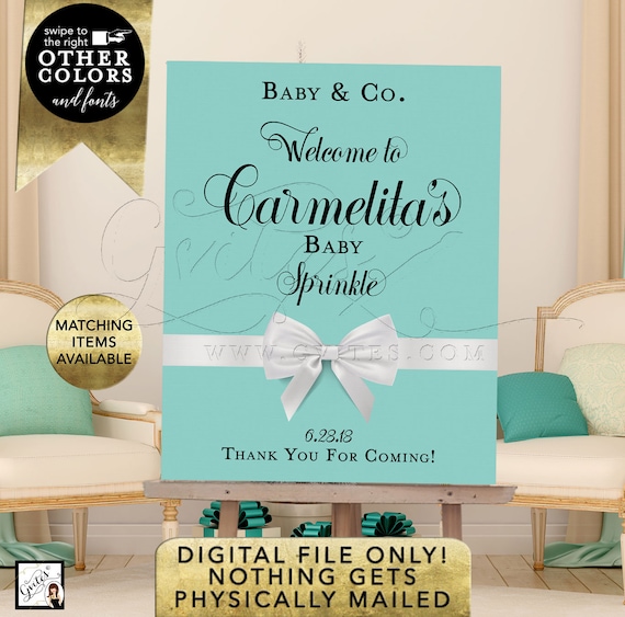 Baby Shower/ Baby Sprinkle Signage Poster/ Baby Welcome signs and Decorations/ Breakfast and Co/ Digital Printable/ Gvites/ Vintage Cards.