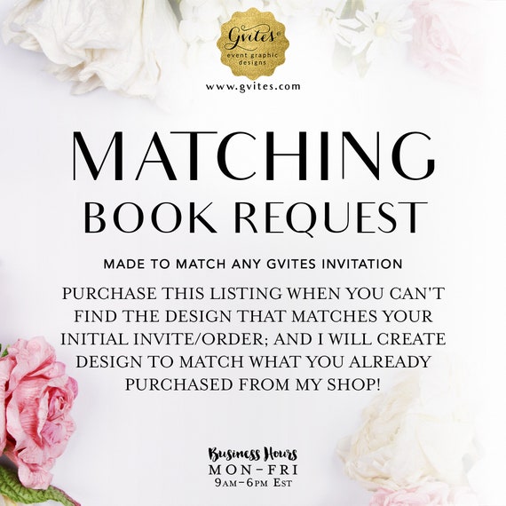 Matching book request cards, stock baby's library Add-on - To coordinate with any Gvites invitation design.