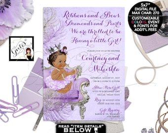 Princess Royal Baby Shower in lavender and silver.