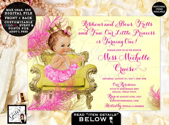 Yellow Pink Gold Birthday Invitations Il_570xn