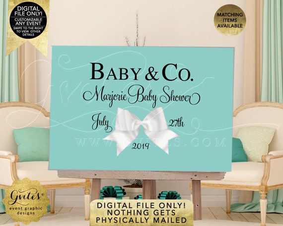 Baby & Co Table Backdrop Party Decoration Printable/ Digital/ You Print | JPG + PDF