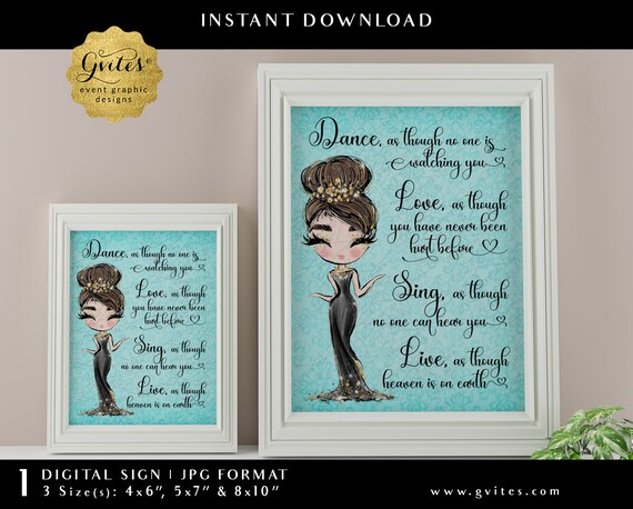 Audrey Hepburn Quote Instant Download JPG 4x6", 5x7" & 8x10"