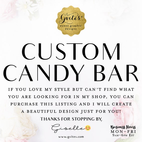 Custom Candy Bar Wrapper Design by Gvites