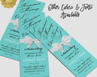 Cheer Banquet and co Tickets with Tear-Away Stubs Designed for Avery® 16154