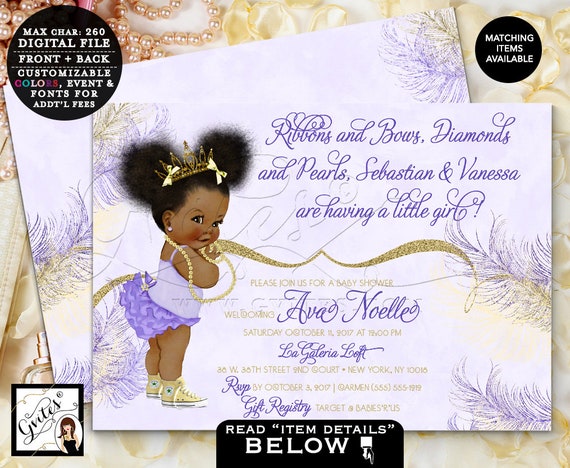 Ethnic Baby Princess Lavender Tutu Gold Crown Pearl Necklace