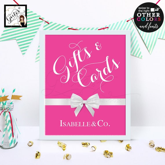 Gifts and Cards Printable Customizable Name Sign 8x10"