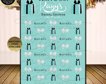 Step and repeat banner backdrops/ breakfast at bridal shower/ blue photo back drops/ wall 5 feet x 7 feet. PRINTABLE