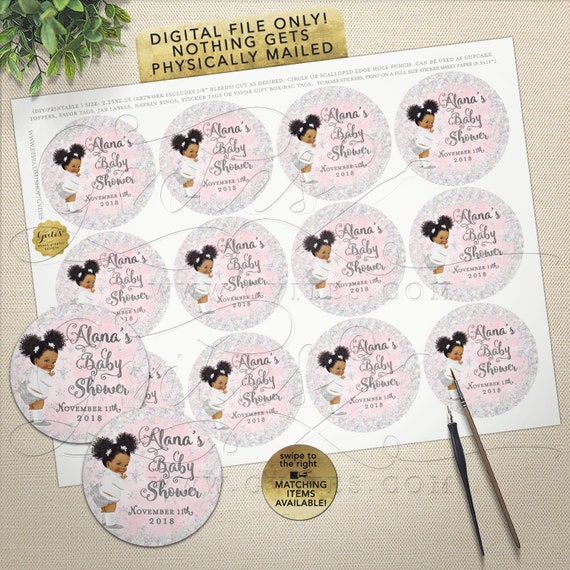 Baby Shower Winter Theme Round Labels/ Tags/ Stickers. DIY/ Printable File/ JPG + PDF Format. 2.25 x 2.25 "/ 12 Per Sheet