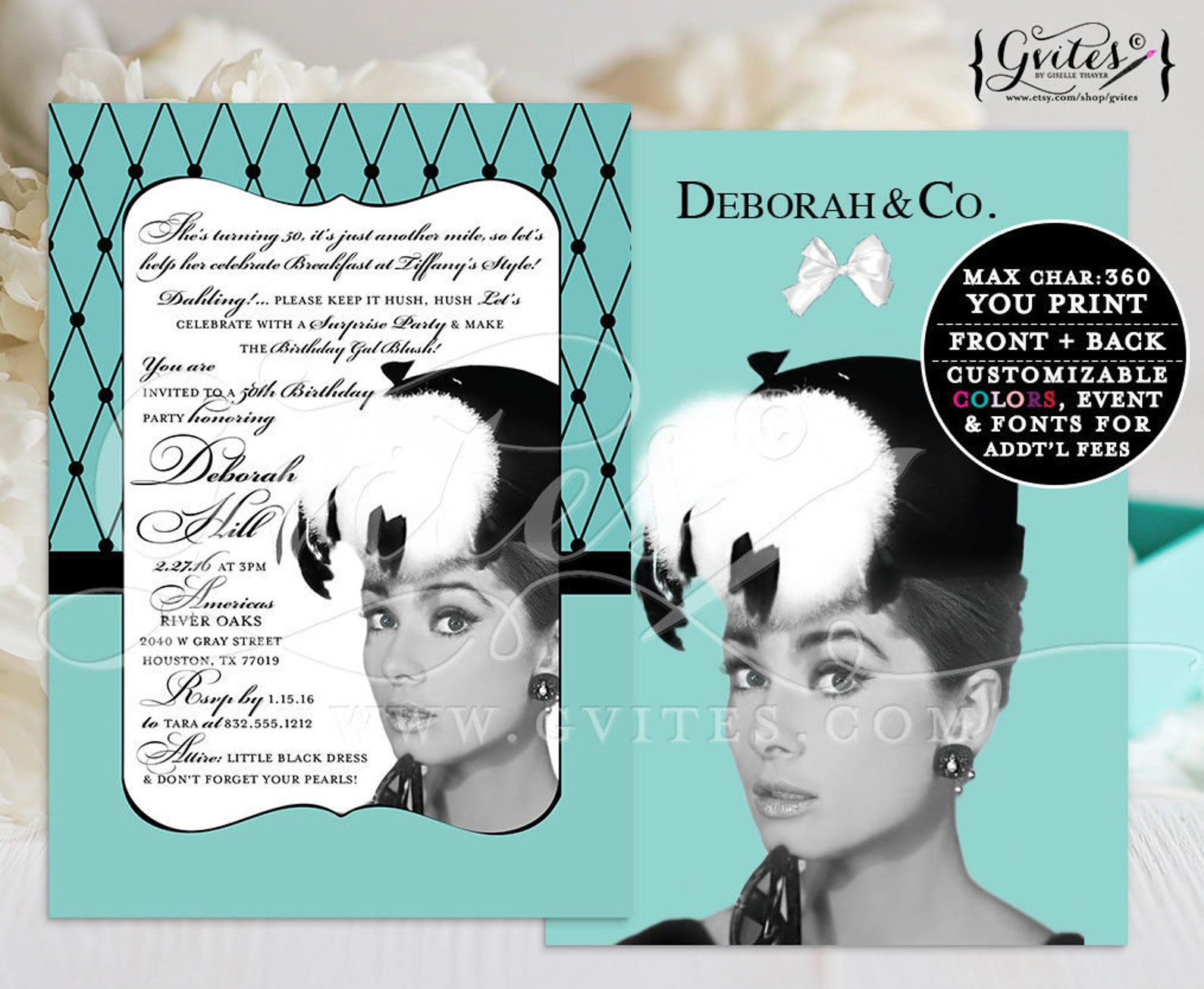 Audrey Hepburn Party Printables/ Labels/ Bridal Shower/ - Etsy