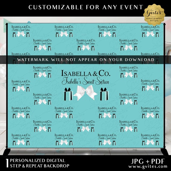 Printable Step & Repeat Photo Booth Background Wall Banner