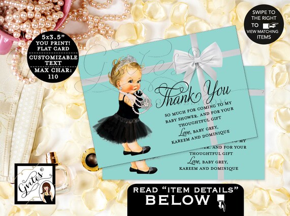 Baby and Co Baby Shower Thank You Cards | Breakfast at baby shower DIGITAL {3.5x5" 4 Per/ Sheet} Il_570xn
