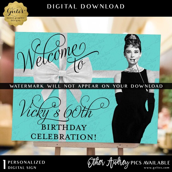 Custom Welcome Darlings 60th Birthday Party Celebration Poster For Easel. Printable File Only!