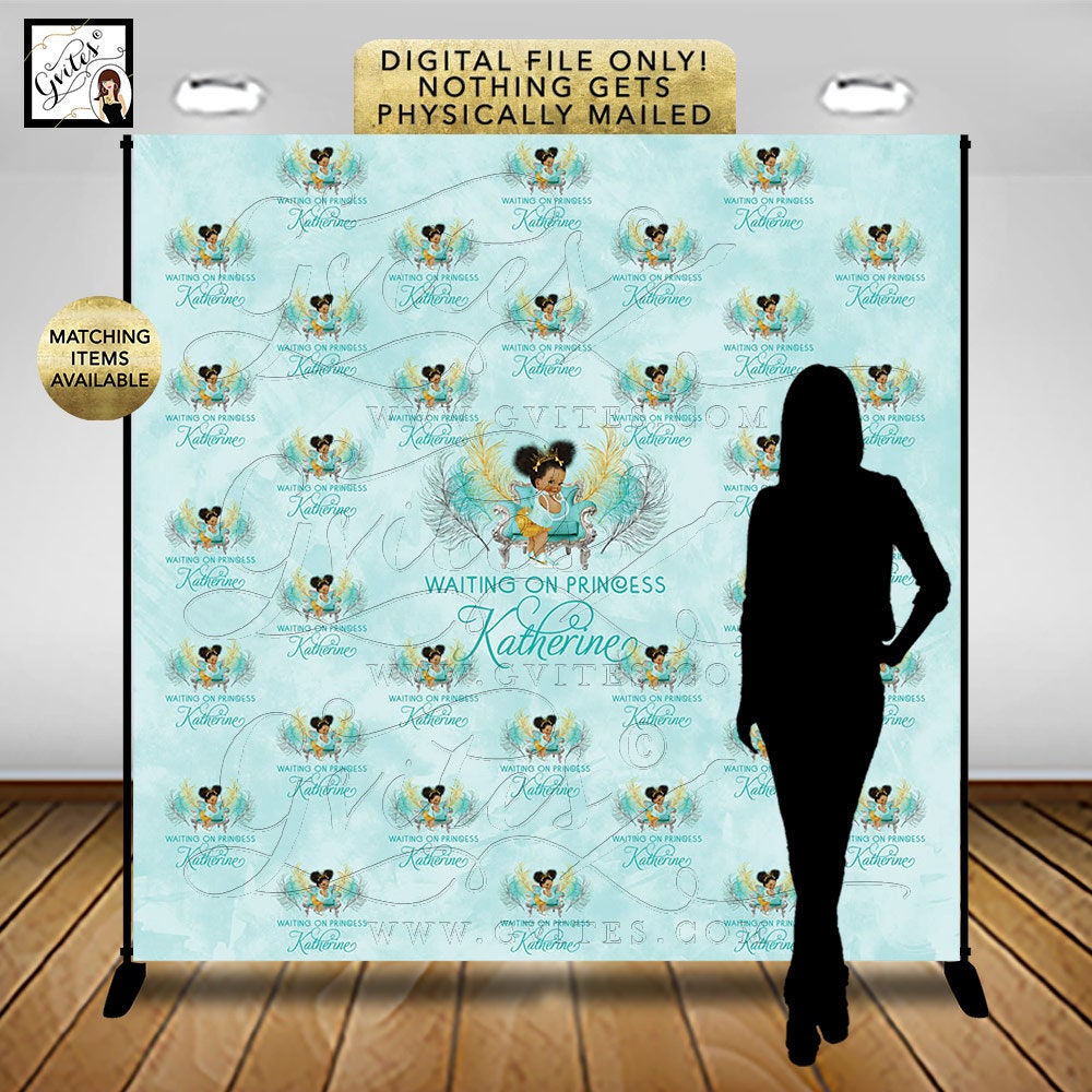 Girl Baby Shower Backdrop Step Repeat Photos Silhouette