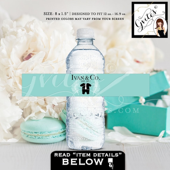 Baby Boy & Co Water Bottle Labels | Breakfast themed favors and gifts.