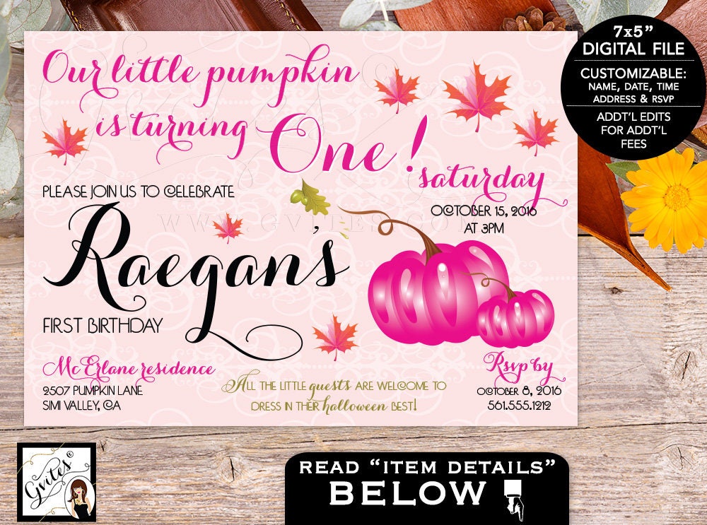 pink pumpkin first birthday